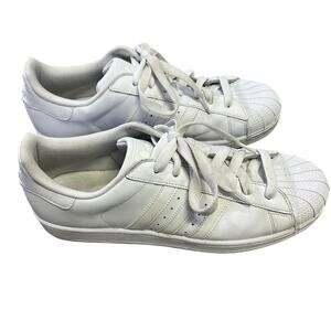 Adidas Superstar Clamshell Sneaker White/White, Men’s 11.5 Leather Athletic Shoe